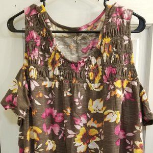 Lane Bryant Swing Style Cold Shoulder Top- Size 26/28
